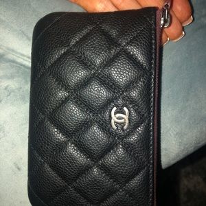 Chanel mini zip wallet